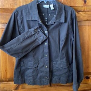 Chico’s Jacket With Embroidered Back Size 2